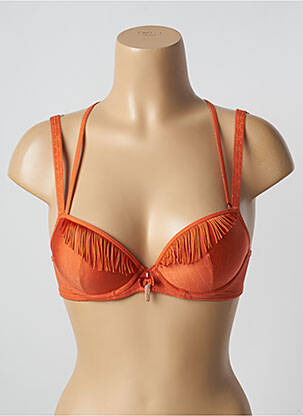 Soutien-gorge effet matière satinée haut soutien-gorge push-up orange MARLIES DEKKERS femme