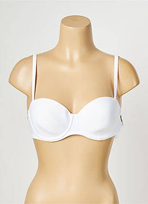 Soutien-gorge effet matière satinée haut soutien-gorge balconnet blanc MARIE JO femme