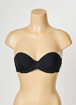 Soutien-gorge effet matière satinée haut soutien-gorge balconnet noir MARIE JO femme