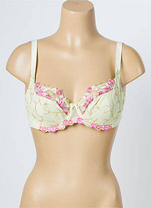 Soutien-gorge effet matière satinée haut soutien-gorge emboitant vert EMPREINTE femme