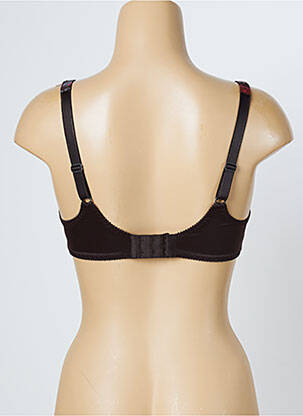 Soutien-gorge effet matière satinée haut soutien-gorge emboitant marron EMPREINTE femme