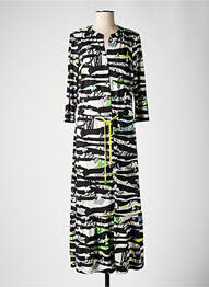 Robe longue manches courtes manches courtes noir K-DESIGN femme