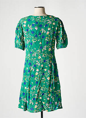 Robe courte manches courtes manches courtes vert SCHOOL RAG femme