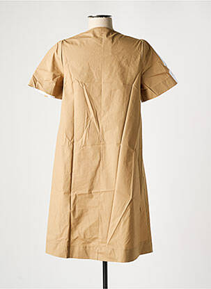 Robe mi-longue manches courtes manches courtes beige MARIA BELLENTANI femme