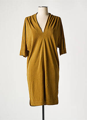 Robe courte manches courtes manches courtes vert YAYA femme