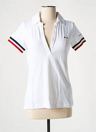 Polo broderie manches courtes blanc LA MARINIÈRE FRANÇAISE femme