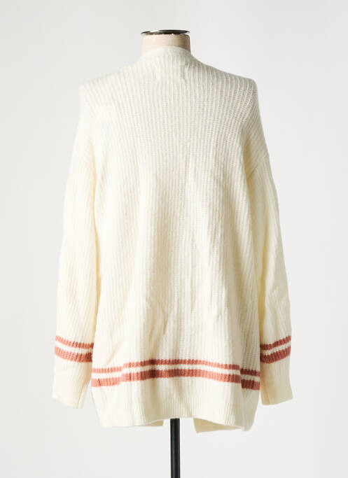 Gilet manches longues resserrée sur le bas beige YAYA femme