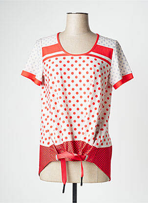 Top manches courtes manches courtes rouge POUPEE CHIC femme