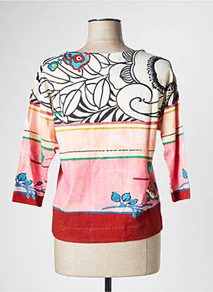 Pull coupe droite manches 3/4 rose ALDO MARTIN'S femme