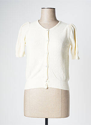 Gilet manches courtes resserrée sur le bas beige INDI & COLD femme