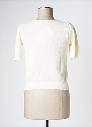 Gilet manches courtes resserrée sur le bas beige INDI & COLD femme