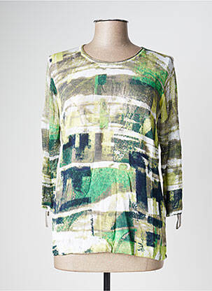 Pull resserrée sur le bas manches longues vert RABE femme