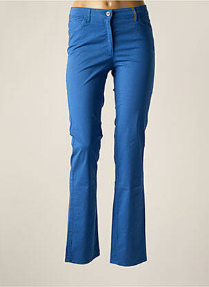 Pantalon droit stretch taille normale bleu COUTURIST femme