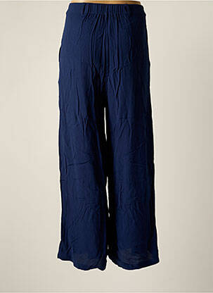 Pantalon large tissage crêpe taille haute bleu NICE THINGS femme