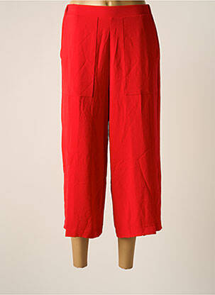 Pantacourt taille haute taille haute rouge POUPEE CHIC femme