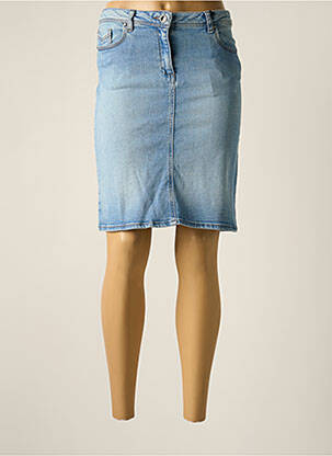 Jupe courte coupe droite bleu EMMA & ROCK femme