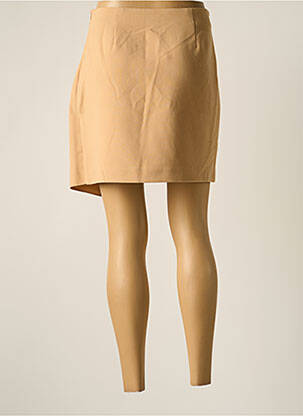 Jupe courte taille à pinces beige YAYA femme