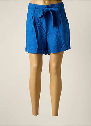 Short taille élastique taille haute bleu ÉTYMOLOGIE femme