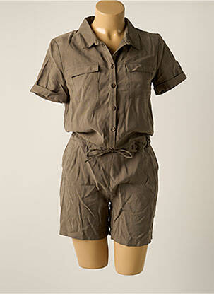 Combishort fermeture boutonnée sur le devant manches longues vert LE PETIT BAIGNEUR femme