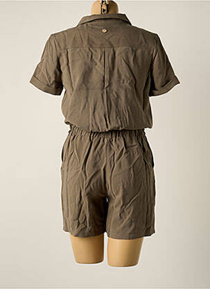 Combishort fermeture boutonnée sur le devant manches longues vert LE PETIT BAIGNEUR femme