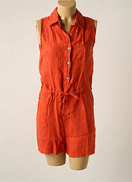 Combishort poches sans manche orange LA FÉE ATELIER BY LA FÉE MARABOUTÉE femme