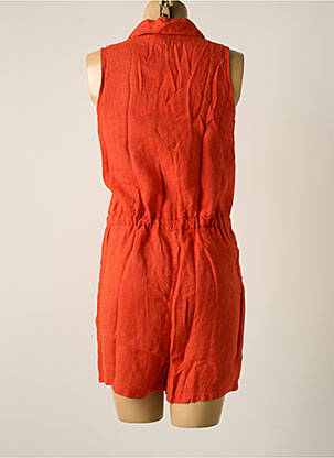 Combishort poches sans manche orange LA FÉE ATELIER BY LA FÉE MARABOUTÉE femme