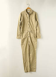 Combi-pantalon col chemisier manches longues beige YAYA femme