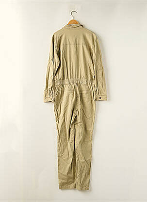 Combi-pantalon col chemisier manches longues beige YAYA femme