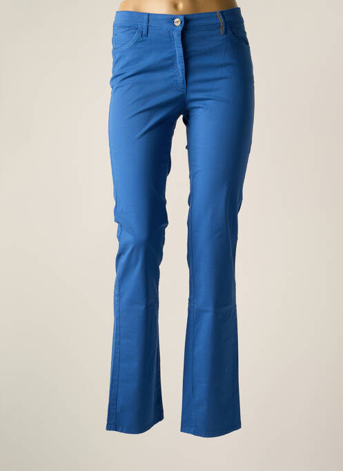 Pantalon droit stretch taille normale bleu COUTURIST femme