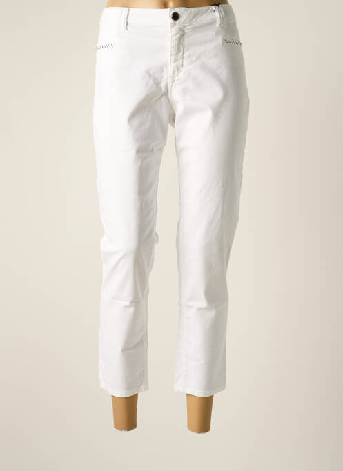 Pantalon 7/8 stretch taille normale blanc EMMA & ROCK femme