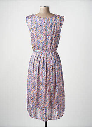 Robe mi-longue imprimé fleurs sans manche rose MOLLY BRACKEN femme