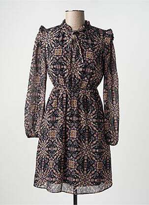 Robe courte manches longues manches longues noir MOLLY BRACKEN femme