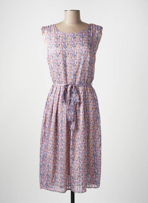 Robe mi-longue coupe fluide sans manche rose MOLLY BRACKEN femme