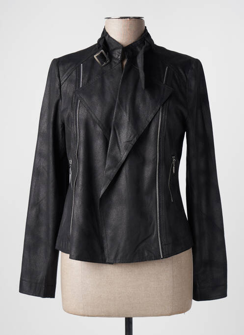 Veste simili cuir noir JULIE GUERLANDE pour femme