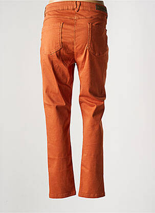 Pantalon slim tissage popeline taille normale orange JULIE GUERLANDE femme