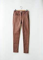 Pantalon slim marron JULIE GUERLANDE pour femme seconde vue