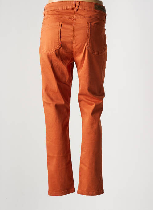 Pantalon slim tissage popeline taille normale orange JULIE GUERLANDE femme