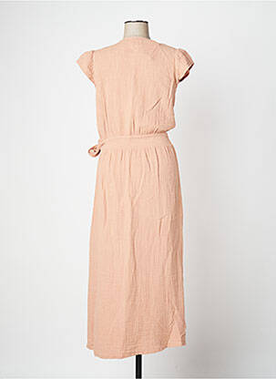 Robe longue manches courtes manches courtes rose DROLATIC femme
