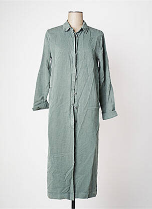 Robe mi-longue manches longues manches longues vert DROLATIC femme