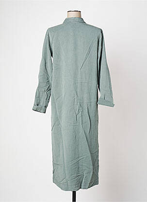 Robe mi-longue coupe fluide manches longues vert DROLATIC femme