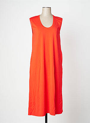 Robe mi-longue sans manche sans manche rouge DROLATIC femme
