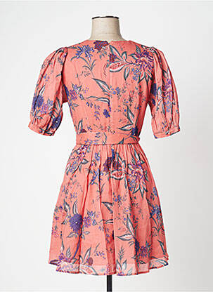 Robe courte manches courtes manches courtes rose IDANO femme
