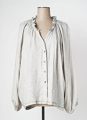 Chemisier manches longues manches longues gris DROLATIC femme