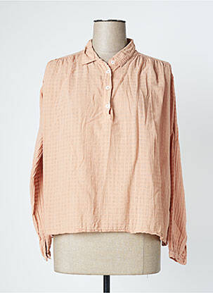 Blouse poignets boutonnés avec fente manches longues rose DROLATIC femme