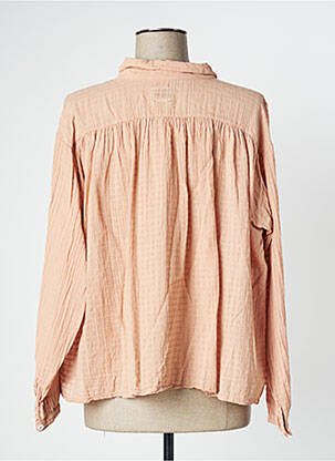 Blouse poignets boutonnés avec fente manches longues rose DROLATIC femme