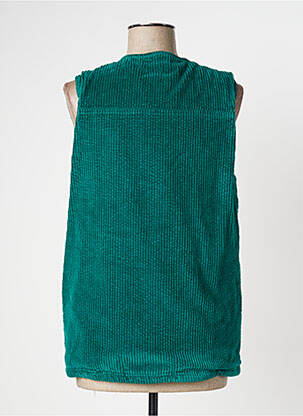 Veste casual col rond vert DROLATIC femme
