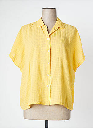 Chemisier manches courtes manches courtes jaune DROLATIC femme