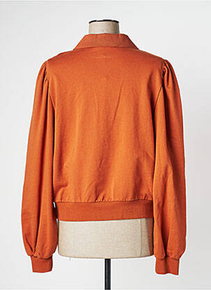 Sweat-shirt tissage jersey manches longues marron IDANO femme