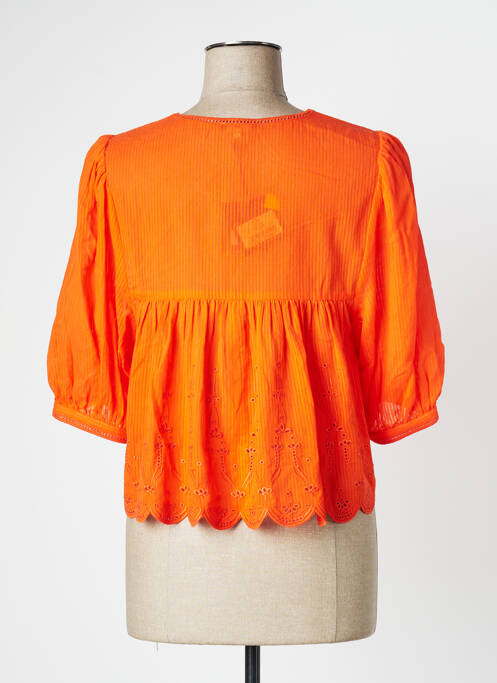 Blouse orange IDANO pour femme