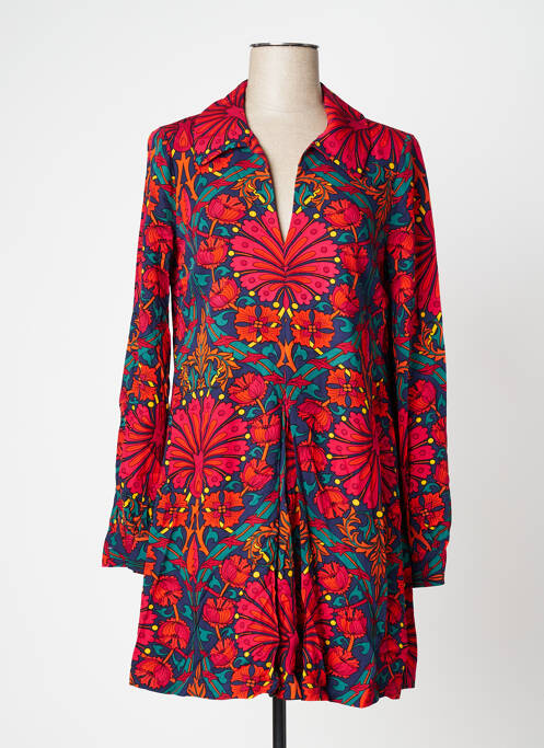 Robe courte rose IDANO pour femme